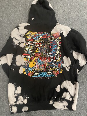 SoCal Blanks Killer Acid Cali Psychedelic Graphic Print Skater Hoodie Black SW1