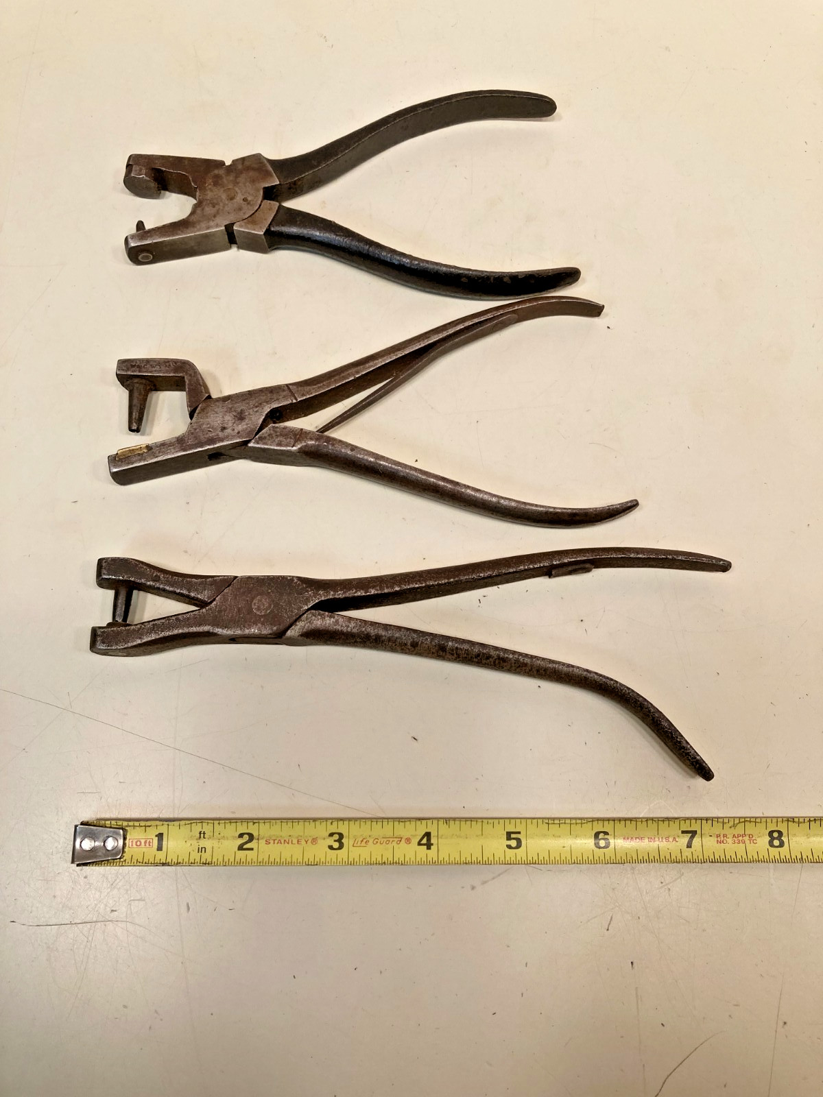 3pc Vintage punch/riveting pliers bundle