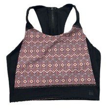Victoria Secret VSX Zippered Racerback Unlined Sport Bra Small Multicolor