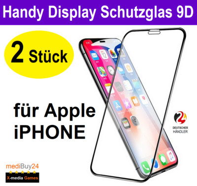 2x Schutzglas 9D i Phone 12 mini 5.4 Pro Max XS iphone 11 6.1 Panzerfolie Glas