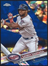 2017 Topps Chrome Sapphire Edition DANNY SANTANA Base Set Card #453