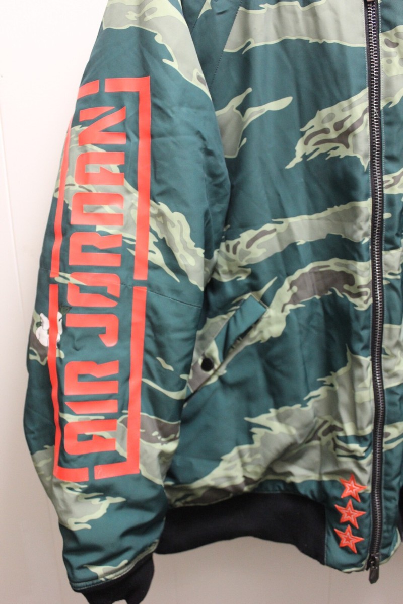 Nike JORDAN ジャケット 2XL CITY OF FLIGHT LA NIKE AIR JORDAN BOMBER JACKET CITY OF FLIGHT MEN'S XXL CAMO BLACK