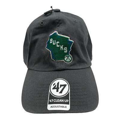  47 Brand Clean Up Milwaukee Bucks City Edition Strapback Adjustable Hat Cap
