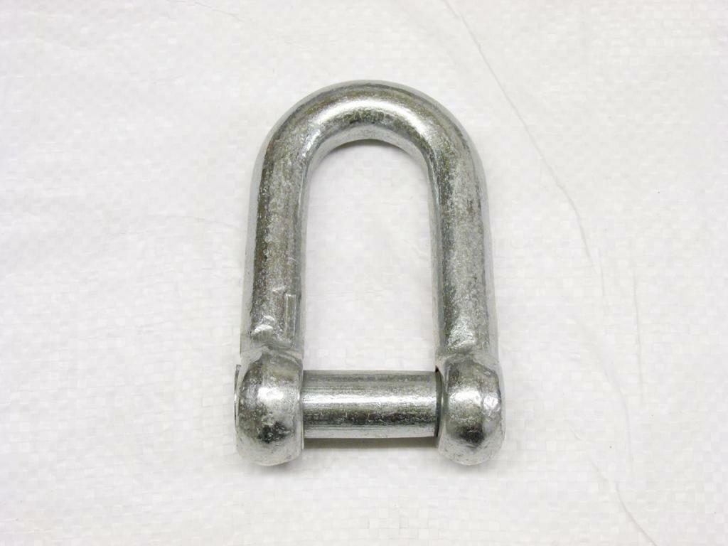 x1 12MM Galvanised Steel Commercial Dee Shackle With Countersunk Pin - Flush