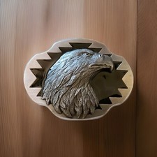 Arroyo Grande Buckle Company 3D Detail Pewter Eagle 1990 Belt Buckle Vintage