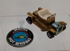 Vtg. 1968 Hot Wheels Redline Gold Hot Heap W/Badge Sweet 16 US 1:64 Die-cast