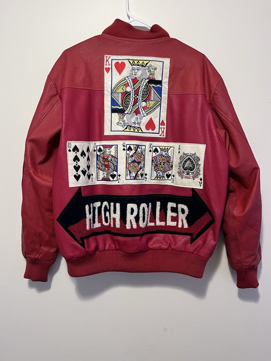 Vintage 80's Troop High Roller Red Leather Hip Hop Jacket Sz Vintage 80's Troop High Roller Red Leather Hip Hop Jacket Sz