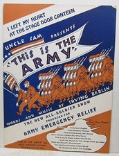 I Left My Heart at the Stage Door Canteen - Irving Berlin - Sheet Music 1942