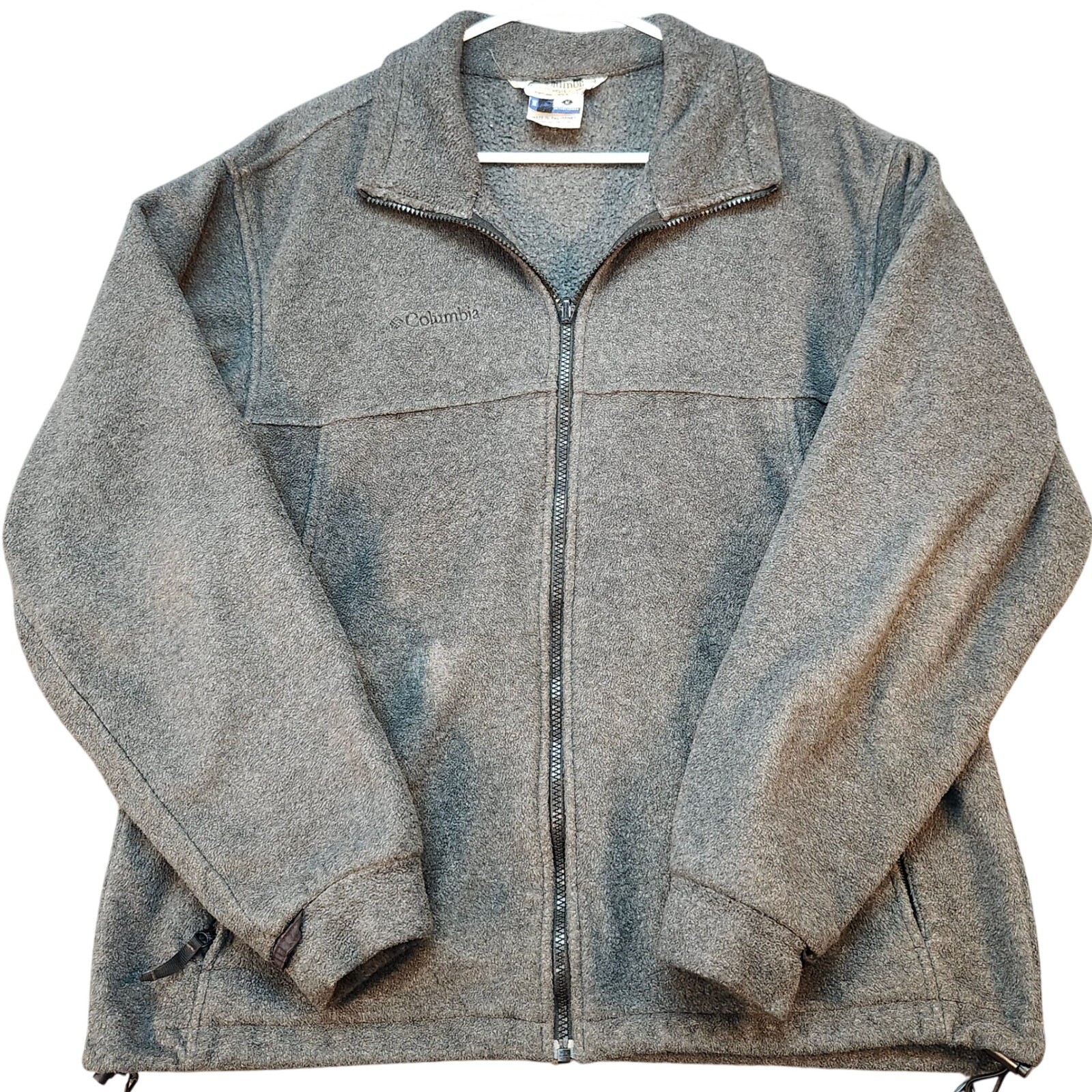 Columbia Men's M Gray Full Zip Fleece Jacket for Outdoor Warmth