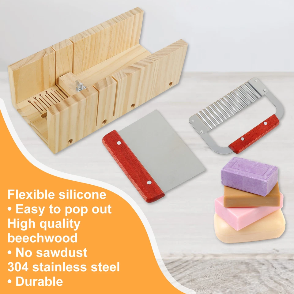 Soap Cutter Set Wooden Soap Cutting Tool Set Adjustable Wood Soap Cutter lecpa - image 2 of 4