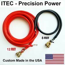 Battery Relocation Kit, # 2 AWG Cable, Top Post 12 FT RED / 8 FT BLACK,USA MADE