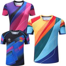 LOT New Table Tennis Shirts Shorts Men Women Children Ping Pong T Shirts Jerseys