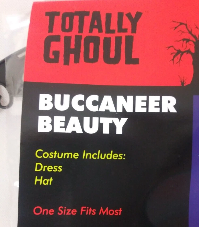 Novo Fantasia de Halloween Adulto Totally Ghoul Buccaneer Beauty Tamanho Único Compatível com a Maioria - Imagem 2 de 4
