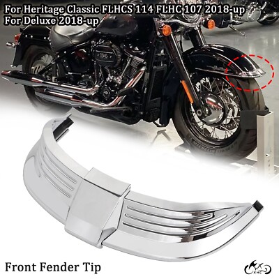 Front Fender Mudguard Tip Trim For Harley Softail Heritage Deluxe FLDE 2018-Up