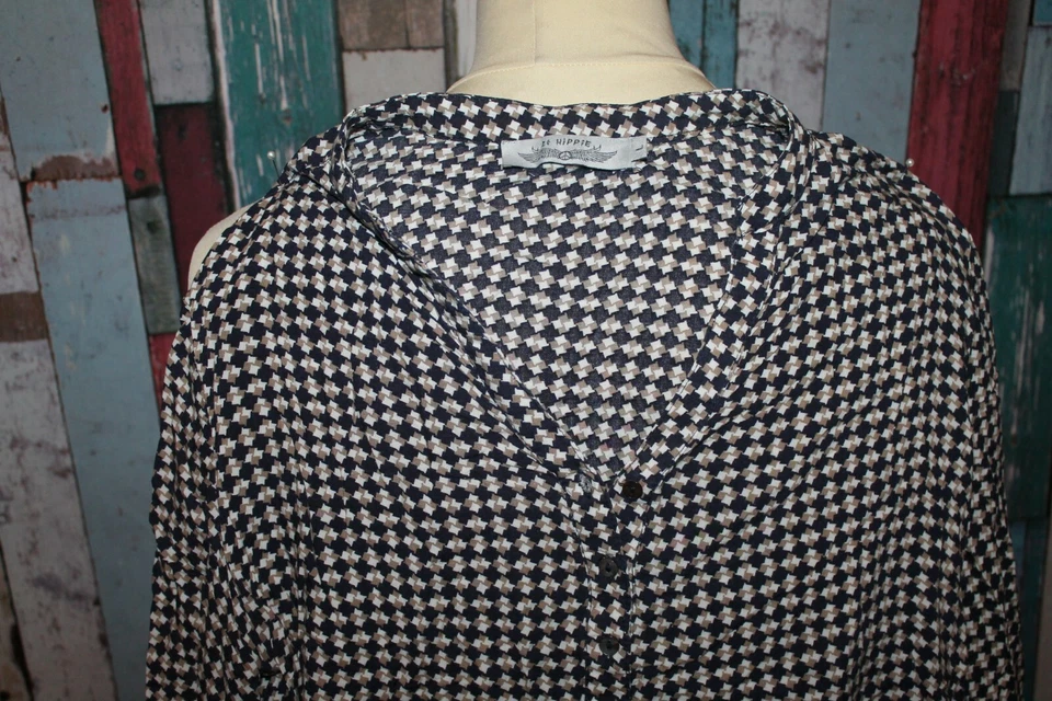 HAUT CHEMISIER IMPRIME FEMME °°° IT HIPPIE °°° TAILLE L .T42/44. PARFAIT ETAT - Photo 2/3