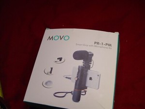 Movo Smartphone Video Rig w/ Microphone, Grip, & Strap for iPhone 8, X, & More