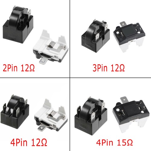Refrigeradores 12Ω PTC Arrancador Relé y Compresor Sobrecarga Protector Kit Repuesto - Imagen 5 de 16