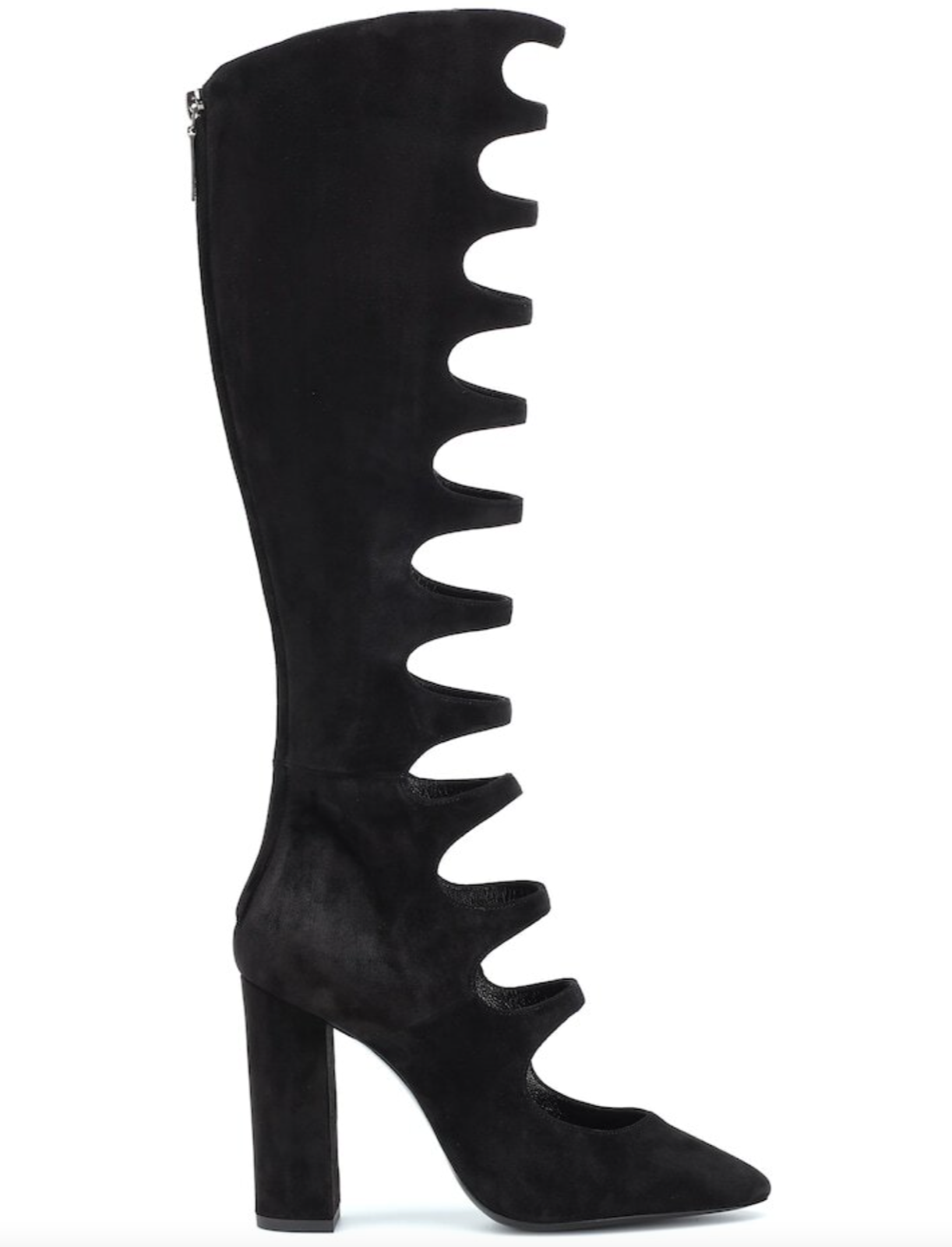 Stivali al ginocchio con cerniera alta Saint Laurent YSL Joplin nuovi con scatola pelle scamosciata tagliata 37 7 $2195