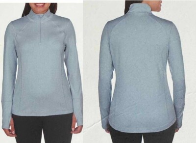 Lukka Lux Women s Mock Neck 1/4 Zipper Long Sleeve Active Top