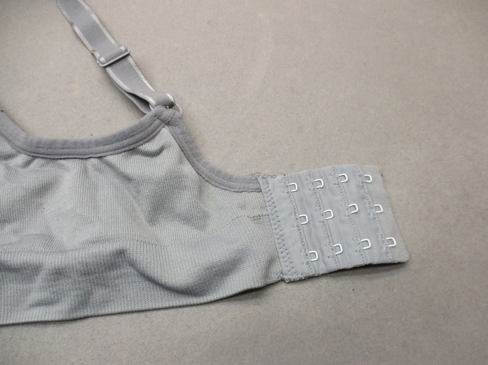 Bralette de enfermería inalámbrico sin forro de mezcla de algodón gris maternidad talla L para mujer 4C Foto 4 de 4