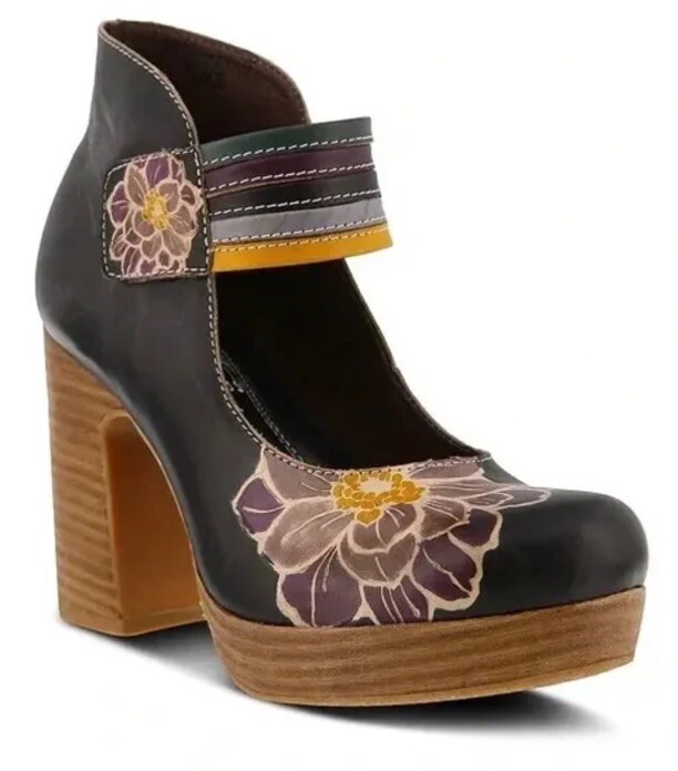 NWOB New L'Artiste Spring Step Svetlina Platform Boho Pumps Shoes Size 39 US 8.5