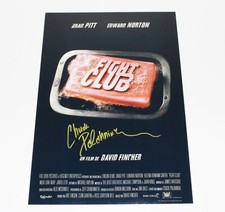 AUTHOR CHUCK PALAHNIUK SIGNED 'FIGHT CLUB' 12x18 MOVIE POSTER PHOTO w/COA PROOF