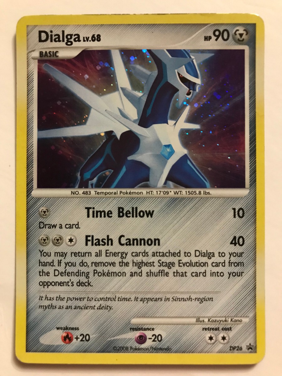Pokemon TCG Dialga LV.68 DP26 Black Star Promo Holo SWIRL