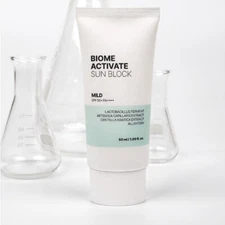 BIOME ACTIVATE Sunblock Mild Sun Cream SPF50+ PA++++ 50ml VEGAN Sun Protection