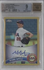 2011 Topps Chrome Gold Refractor 46/50 Mark Appel #USABB1 BGS 9 MINT Auto 0t3