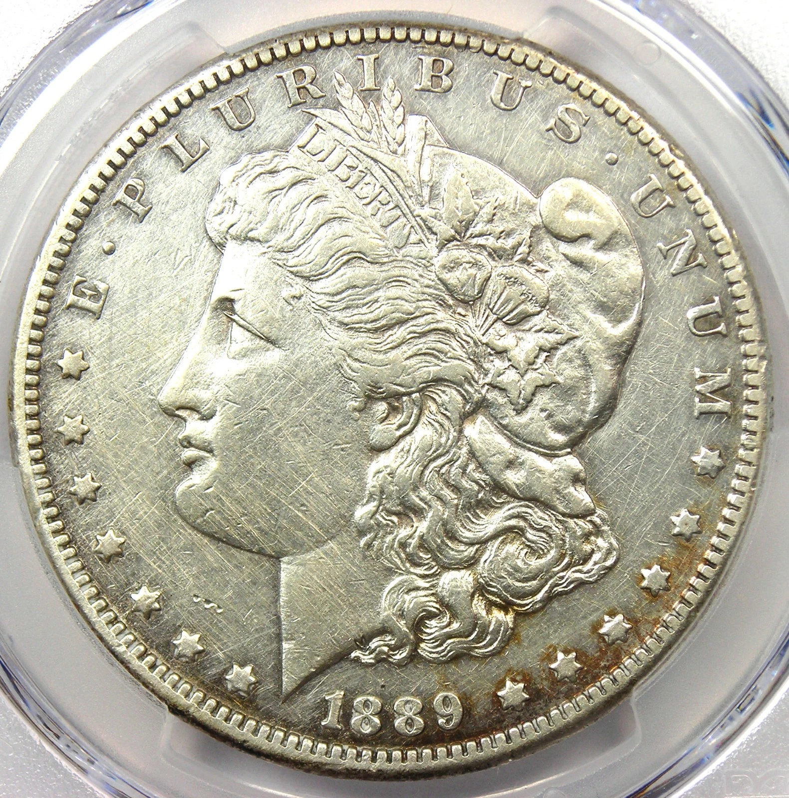 1889-CC Morgan Silver Dollar $1 Carson City Coin - Certified PCGS AU Details