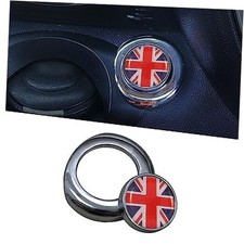 Car Engine Start Button Cover Compatible with Mini Cooper R56 Red Union Jack