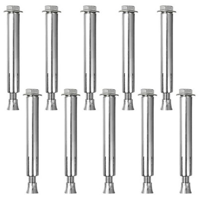 10 Pcs Heavy Duty Expansion Bolts Iron Expansion Screws for Asphalt Driveway