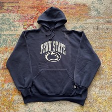 Vintage 90s Russell Athletic Penn State Hoodie XL Navy Blue Made in USA
