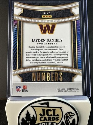 2025 Panini Select - Jayden Daniels Select Numbers #22 | eBay