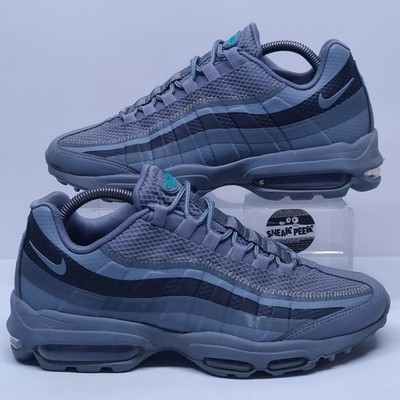 Nike Air Max 95 Ultra - UK Größe 7,5 - Turnschuhe Weiß Grau Blau Schuhe Erwachsene 