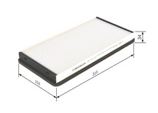 BOSCH Filter, Innenraumluft 1 987 432 200 für PORSCHE