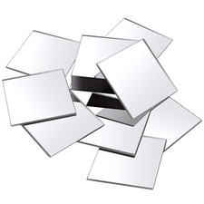 25 Pcs Mini Size Acrylic Square Mirror Adhesive Small Square Mirror Tiles for...