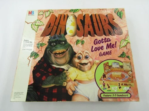 VTG Dinosaurs Gotta Love Me! Game 3-D Gameboard Milton Bradley Game Complete