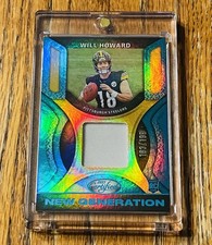 2025 Panini Certified Will Howard New Generation Jersey Patch /199 Steelers