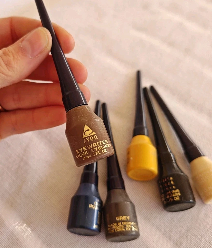 Avon Eyewriter Liquid Eye Liner x 6 3ml 0.1 fl oz. Grey Sable Black Gold Ivory  - Image 2 of 4