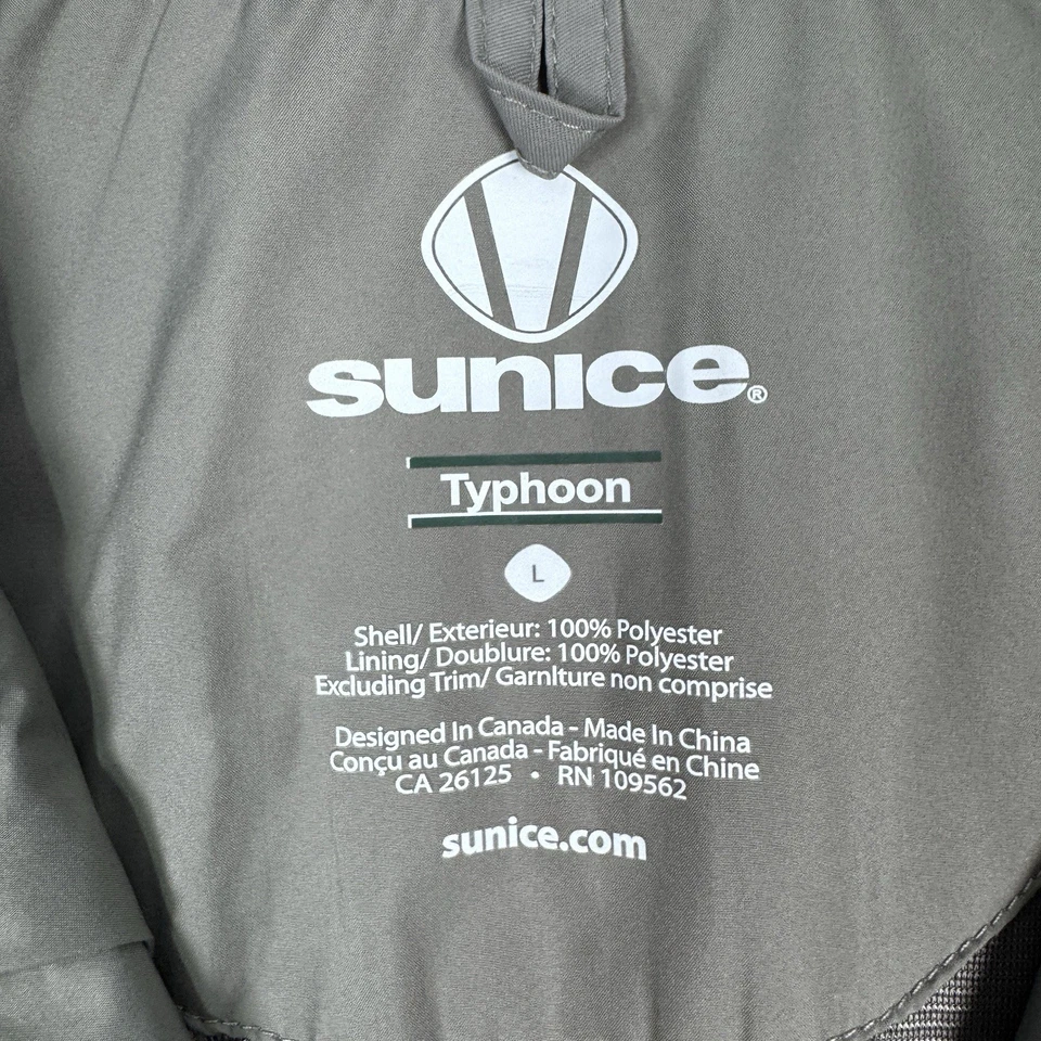 Chaqueta cortavientos Sunice Typhoon para hombre grande impermeable cremallera completa gris nueva sin etiquetas Foto 2 de 4