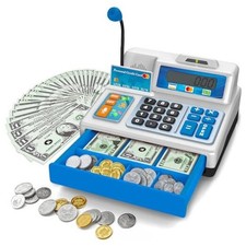 Calculator Cash Register - 103 Pcs Toy Cash Register, Store Set with