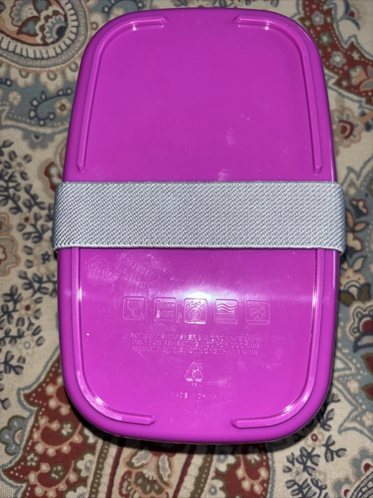 Classic Bento Box All-In-One Stackable Lunch Box Purple/ White Container NWOB Classic Bento Box All-In-One Stackable Lunch Box Purple/ White Container NWOB