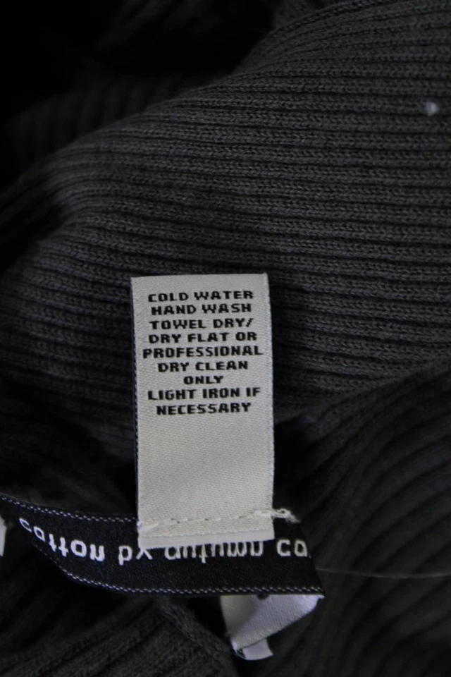 Cárdigan verde algodón por otoño cachemir manga larga frente abierto para mujer talla L Foto 4 de 4