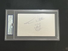 Tim White Autographed 3x5 Index Card WWF WWE Ref Andre the Giant D.2022 RARE PSA