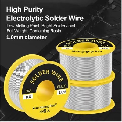 50g - Bleifrei Profi Lötdraht 60/40 1mm Durchmesser mit 2% R...