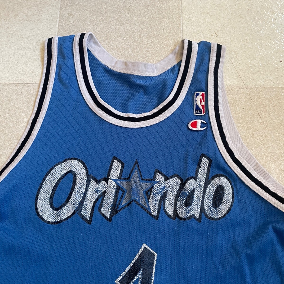 90’s Champion Orlando Magic Hardaway Vintage 1990s Distressed Penny Hardaway Orlando Magic Champion