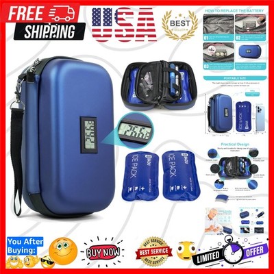 TSA Approved Insulin Cooler Travel Case with Temperature Display & Ice Packs