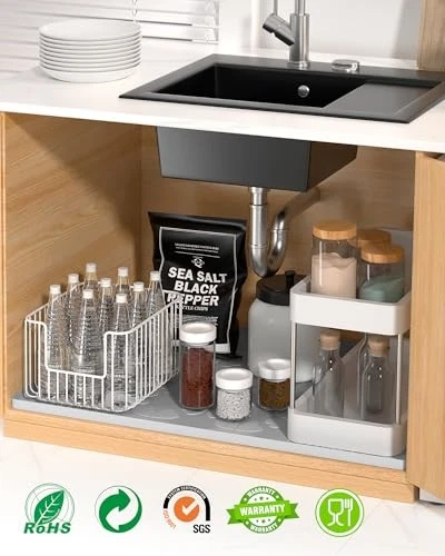 Waterproof Under Sink Mat for 34" x 22" Cabinet Protector - Image 4 of 4