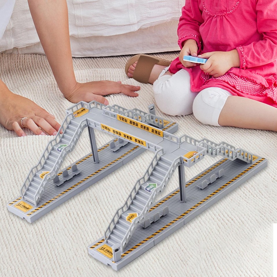 HO Scale Model Building Kits Pedestrian Bridge Assembled for Micro ...